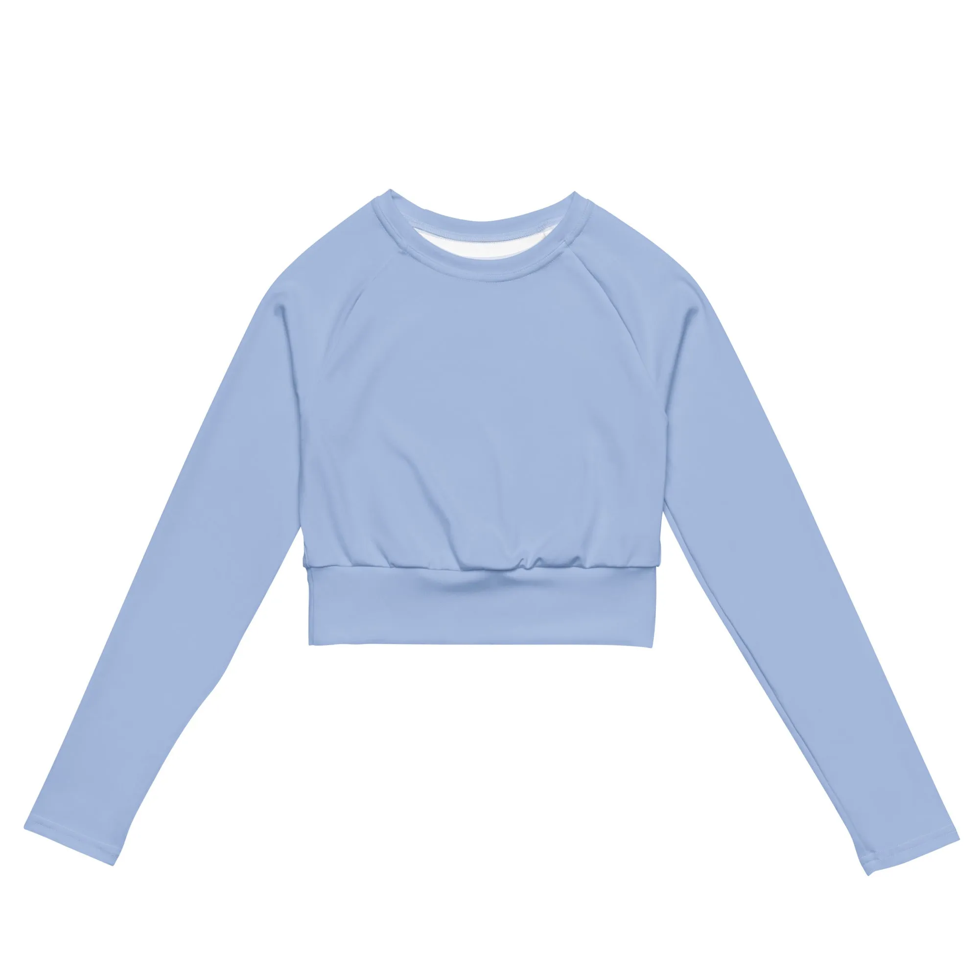 Baby Blue Recycled Long-sleeve Crop Top